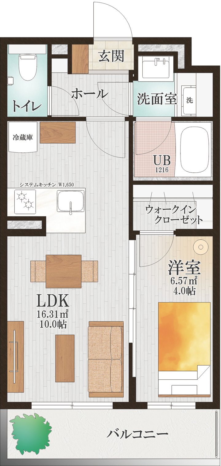 LUVILLA 1LDK-αの間取り図
